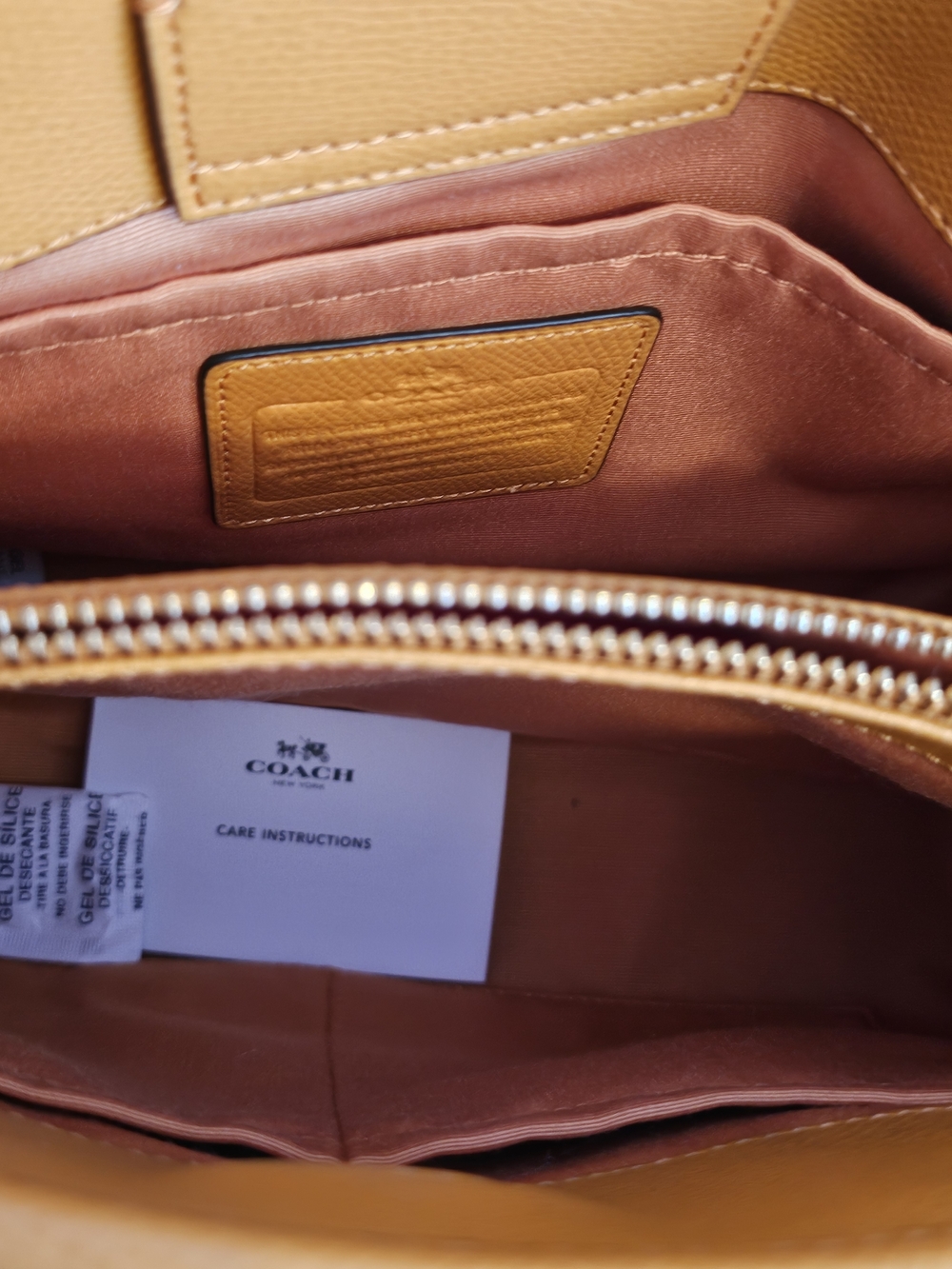 Coach Pebbled Leather Satchel Tote in Tangerine. Crossbody Strap. - Picture 11 of 16